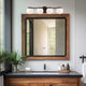 Kira Home Atticus 26" LED Bathroom Light, Frosted Milk White Glass Globe Shades