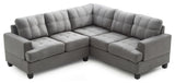 Sandridge 80" W 2 Piece Microfiber L Shape Sectional Sofa, Gray