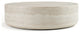 Modrest Cozad Modern Faux Travertine Round Coffee Table