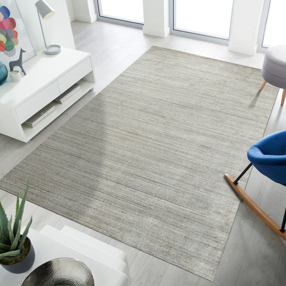 Solid Handmade Urban Rug, Area Rug, 5'x8'
