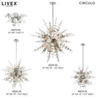 Livex Lighting Polished Chrome 6-Light Pendant Chandelier
