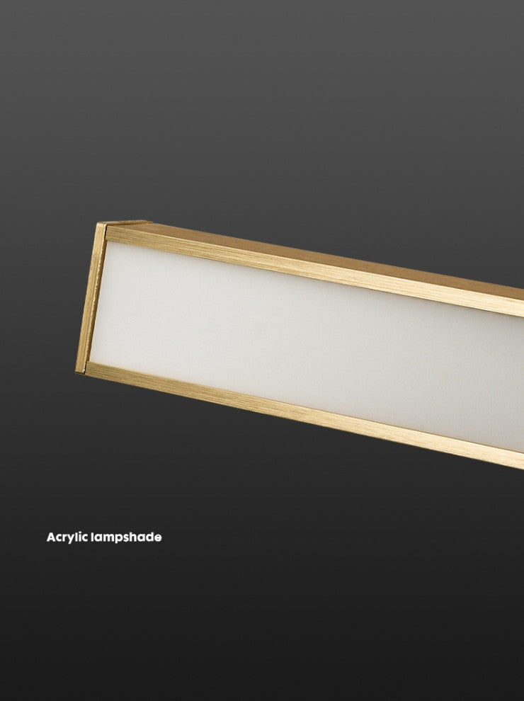 Zeccone | Minimalist Gold Long Line Chandelier for Dining Room, 2 Lines L