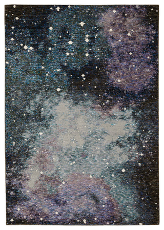 Elements Abstract Galaxy Midnight Area Rug, 2'3"x8'