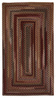 Capel Bangor Cinnamon 0070_500 Braided Rugs - 3' X 5' Concentric Rectangle