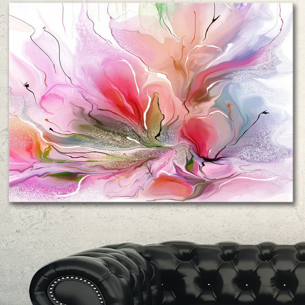 Lovely Painted Floral Design, Extra Large Floral Wall Art, 40"x30"