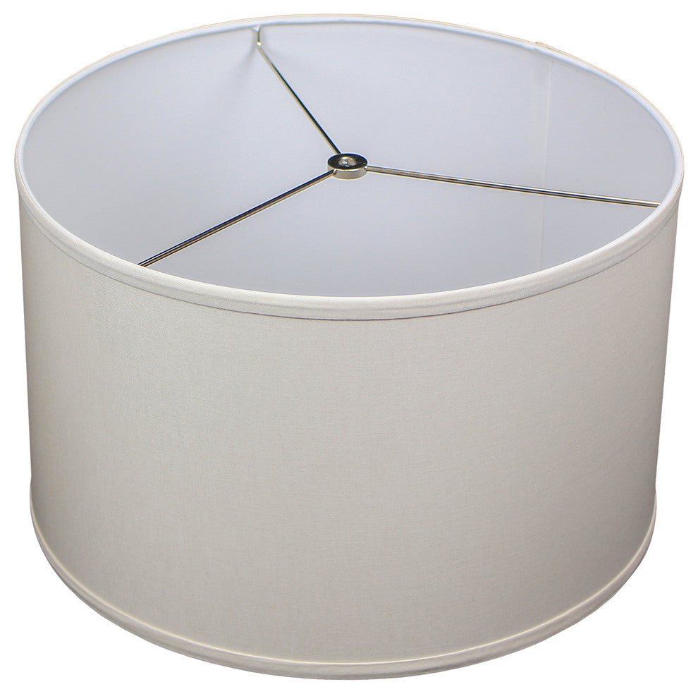 Fenchel Shades, 16"x16"x10" Spider Attachment Drum Lamp Shade, Linen