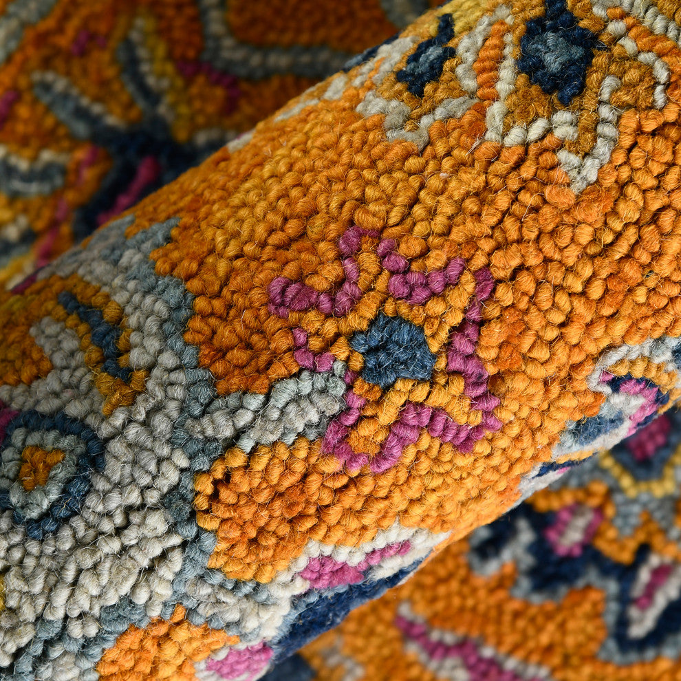 Boho Yveline Area Rug, Orange, 7'6" x 9'6", Floral