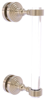 Pacific Grove 8" Groovy Accent Single Side Shower Door Pull, Antique Pewter