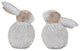 Wicker Bunny Figurine, 2-Piece Set