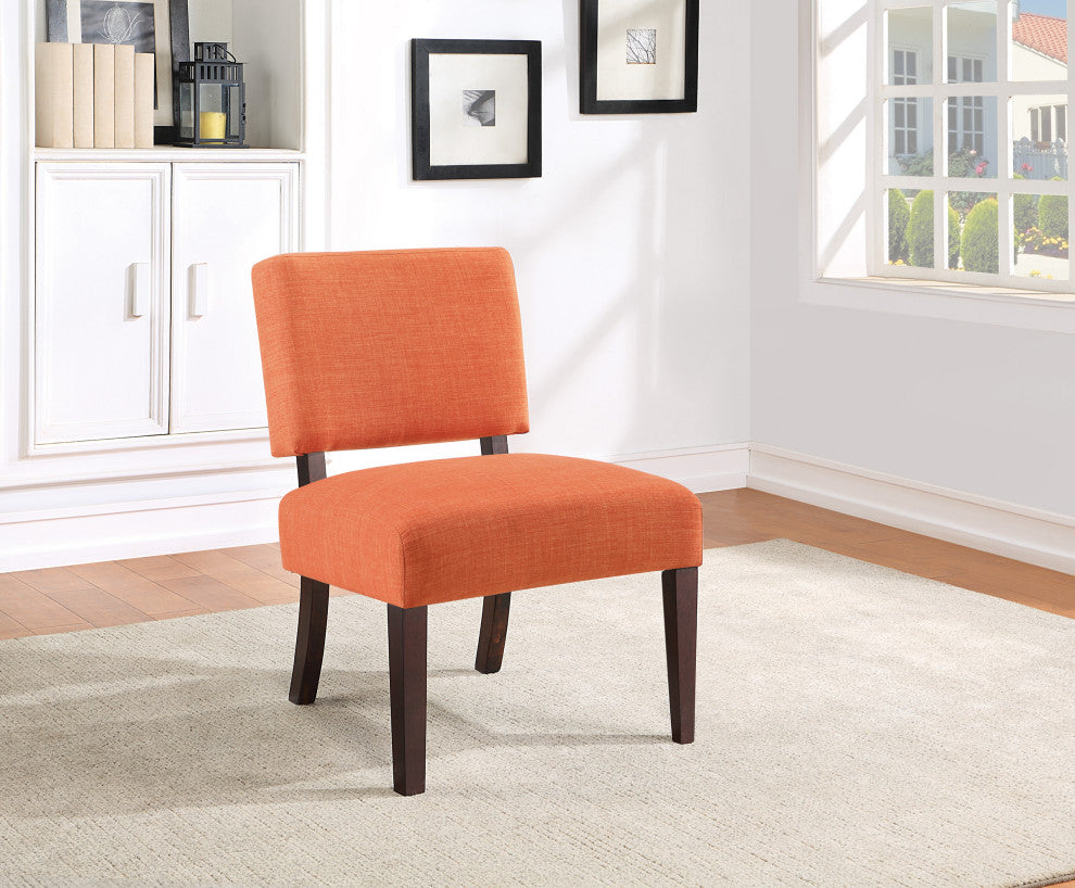 Jasmine Accent Chair, Tangerine Fabric