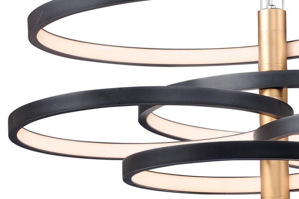 ET2 E24327 Hoopla 38"W Pendant - Black / Gold