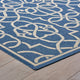 GDF Studio Connor Indoor Geometric Area Rug, Navy and Ivory, 8'x11'
