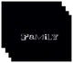 18"x14" Family, Word Print Placemat, Navy Blue, Set of 4