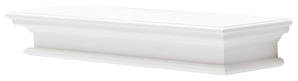 32" Classic White Floating Wall Shelf