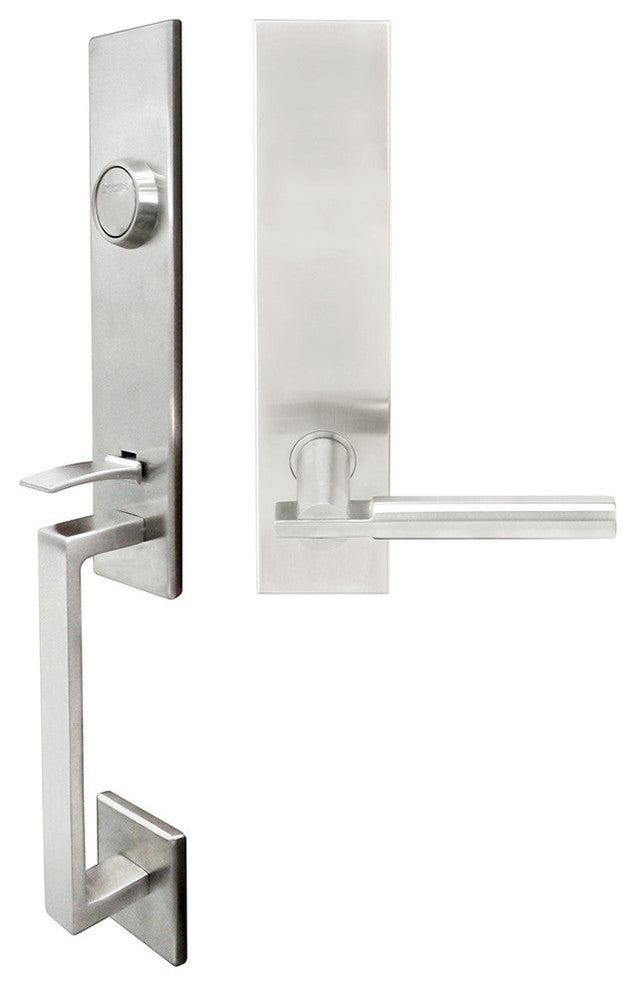 Sequoia Lever, Tubular Dummy Handleset, Left Hand, Satin Stainless Steel