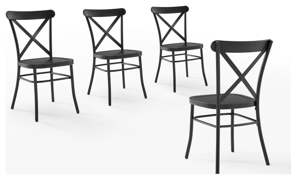 Camille 4, Piece Metal Dining Chair Set, 4 Chairs