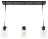 Hartland Noble Bronze With Seeded Glass 3 Light Cluster Ceiling