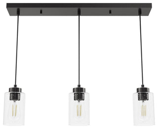 Hartland Noble Bronze With Seeded Glass 3 Light Cluster Ceiling