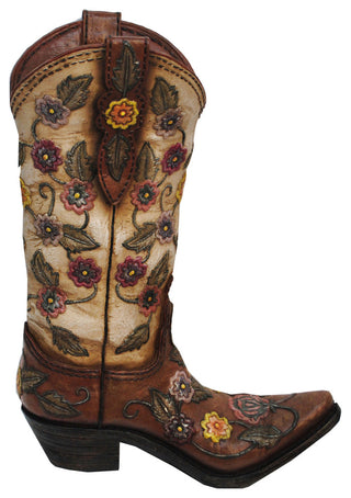 Flower Cowboy Boot Vase