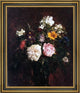 Henri FantinLatour Still Life with Flowers Framed Premium Canvas Print, 16"x20"