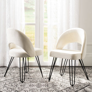 Safavieh Jora Retro Side Chair, Creme/Black