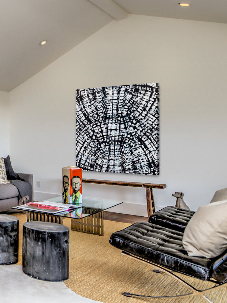 "Darkened Formation" Painting Print on Wrapped Canvas