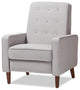 Mathias Mid-Century Modern Light Gray Upholstered Lounge Chair