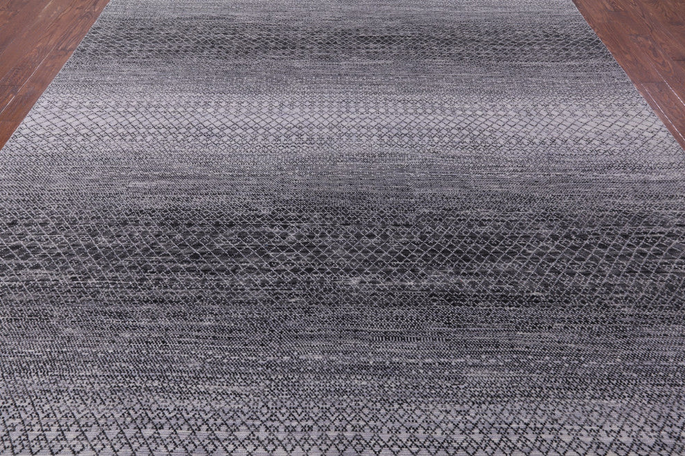 9' 11" X 14' 1" Savannah Grass Handmade Wool Rug - Q13193