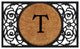 Armada Circle Monogram Doormat 18"x30", Letter T