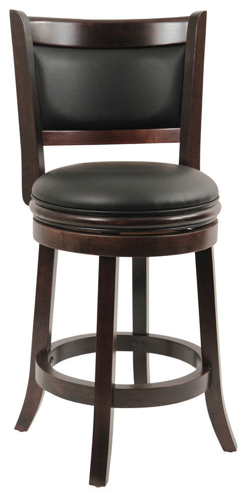 24" Augusta Swivel Stool, Cappuccino