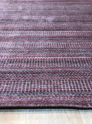 Handloom Wool Red Contemporary Super Grass Rug, 9'x12'