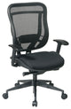 Big and Tall Executive Black High Back Chair with Breathable Mesh in Gun Metal