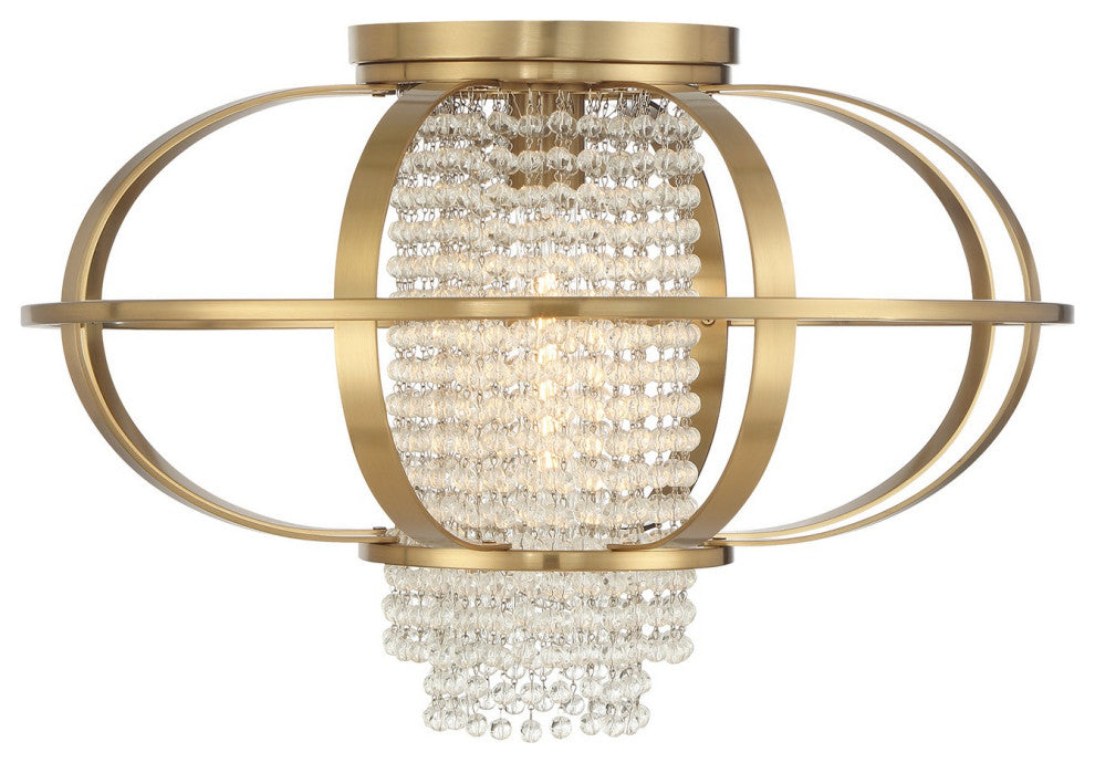 Idlewild 1-Light Ceiling Light, Warm Brass