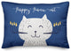 Happy Hanu-Cat 14"x20" Throw Pillow