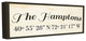 Wood Cursive City Coordinates The Hamptons Stretched Canvas Wall Art, 10x24