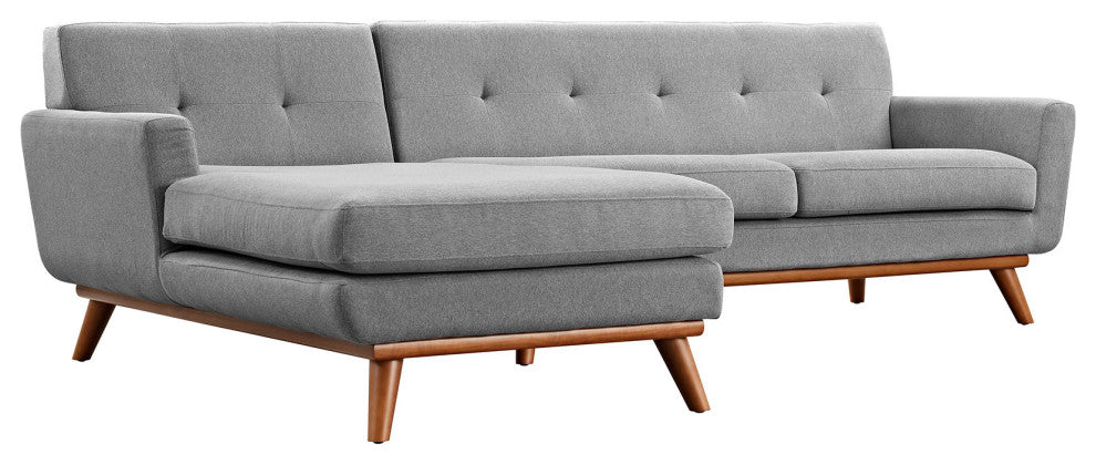 Modway Engage Left-Facing Sectional Sofa, Expectation Gray