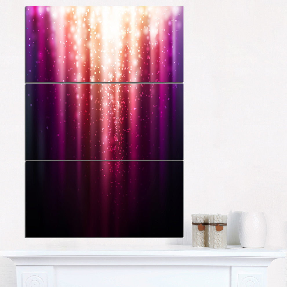 "Magic Light" Glossy Metal Wall Art, 3 Panels, 28"x36"
