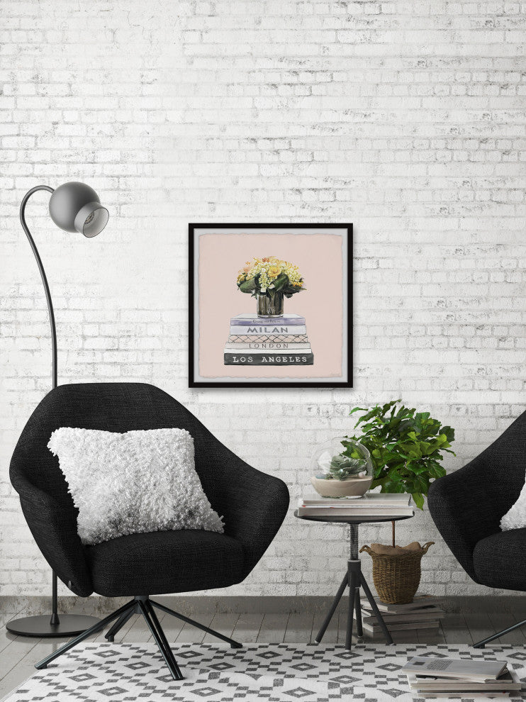 "My Favorite Books" Framed Painting Print, 24x24