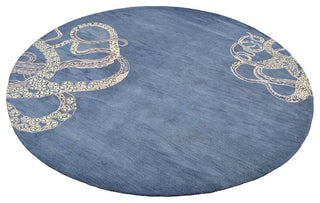 HAND TUFTED WOOL ECO-FRIENDLY AREA RUGS - Blue&Beige, Contemporary Design
