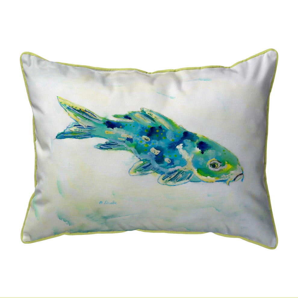 Blue Koi Large Indoor/Outdoor Pillow 16x20