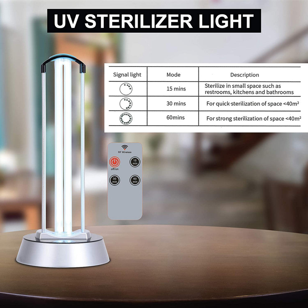 Smart UV Germicidal Disinfection Sterilization Lamp 40W With Remote Control