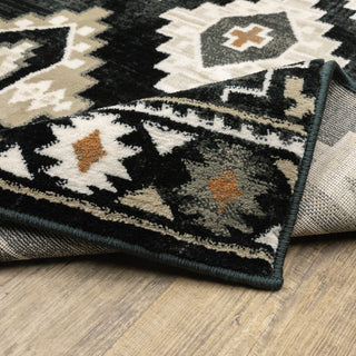Garson Southwest Diamonds Area Rug, Charcoal, 1'10"x7'6"