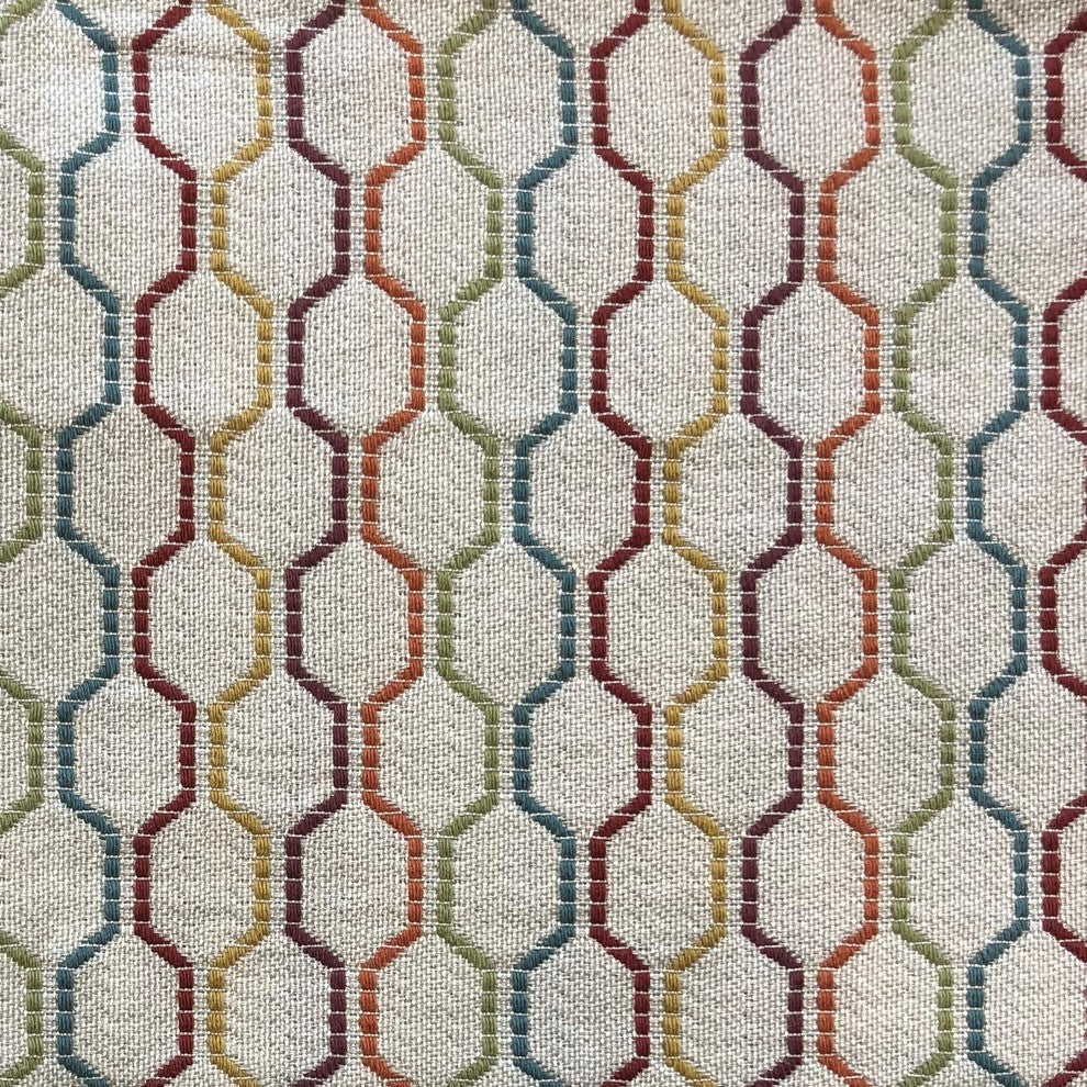 Jazzy Straw Multicolor Luxury Throw Pillow, 22"x22"