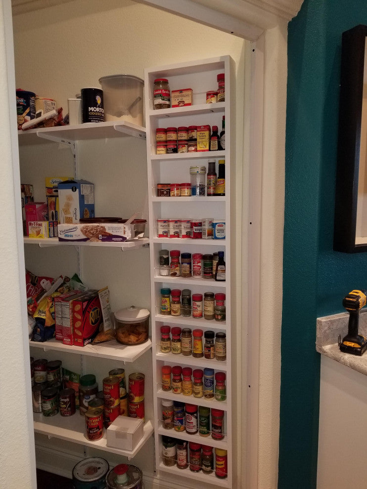 Meadow On the Wall Spice Rack 69"h x 11"w x 4.5"d, Unfinished