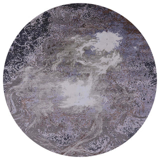 Ahgly Company Indoor Round Mid-Century Modern Area Rugs, 4' Round