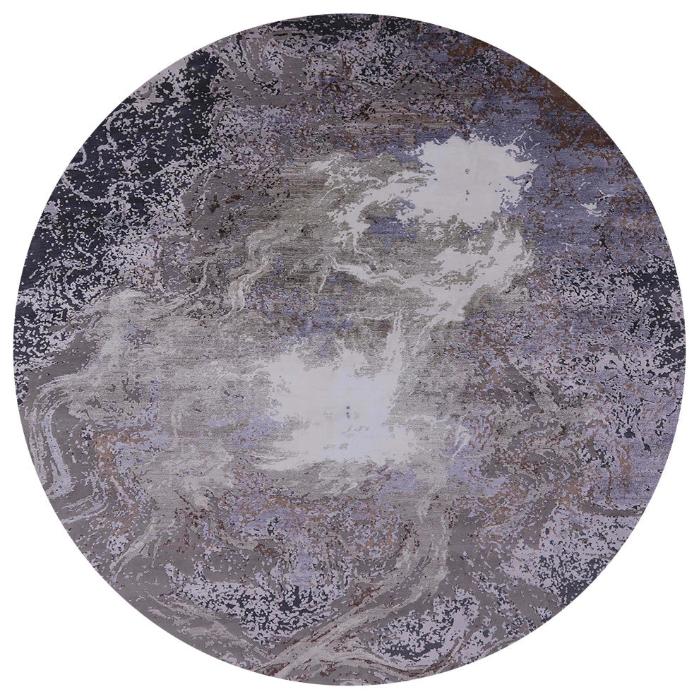 Ahgly Company Indoor Round Mid-Century Modern Area Rugs, 4' Round