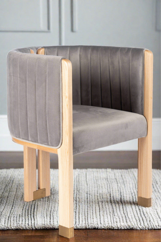 Monaco Wood Dining Chair, Gray