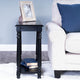 Devane Chairside Table, Black Licorice