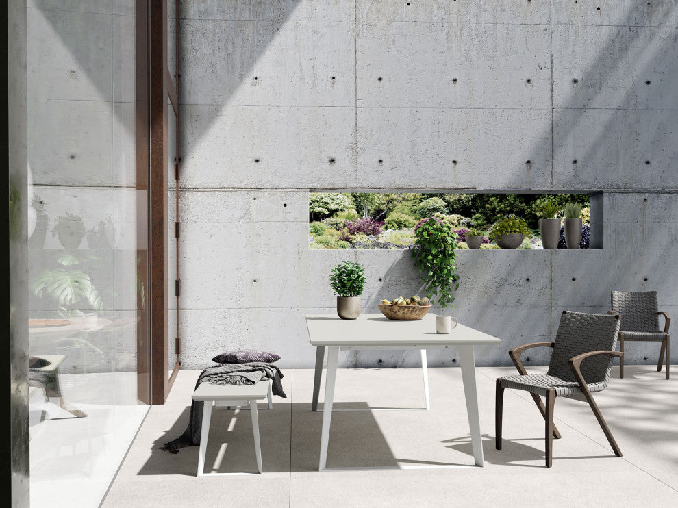 Burbank Bench in White Sand Concrete