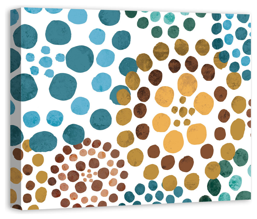 Colorful Floral Dots 24x30 Canvas Wall Art